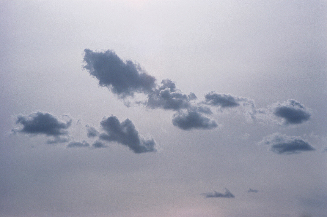 Altostratus and Cumulus Clouds