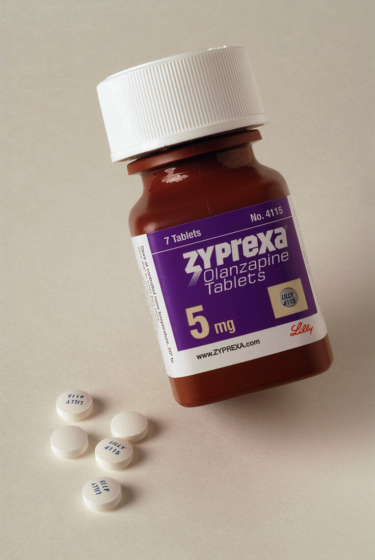 Zyprexa (Olanzapine) Bottle & Tablets
