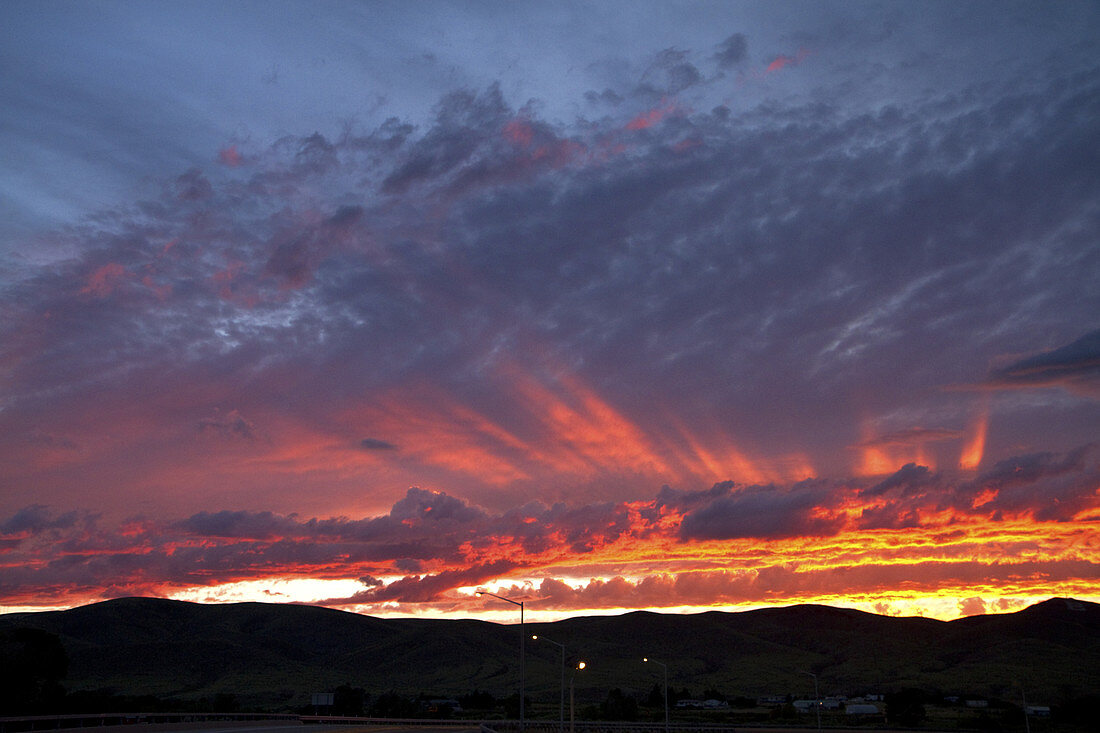 Sunset along Interstate