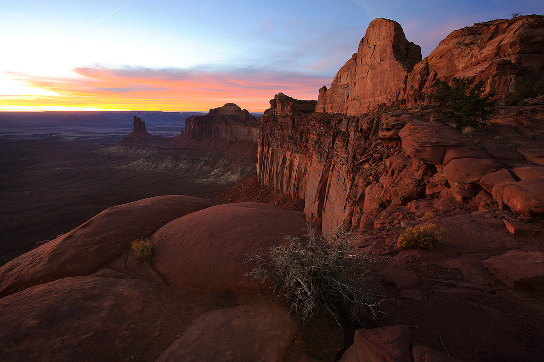 Sandstone Formations at Sunset