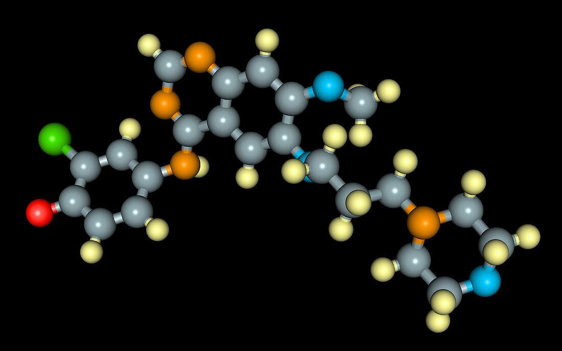 Gefitinib molecular model