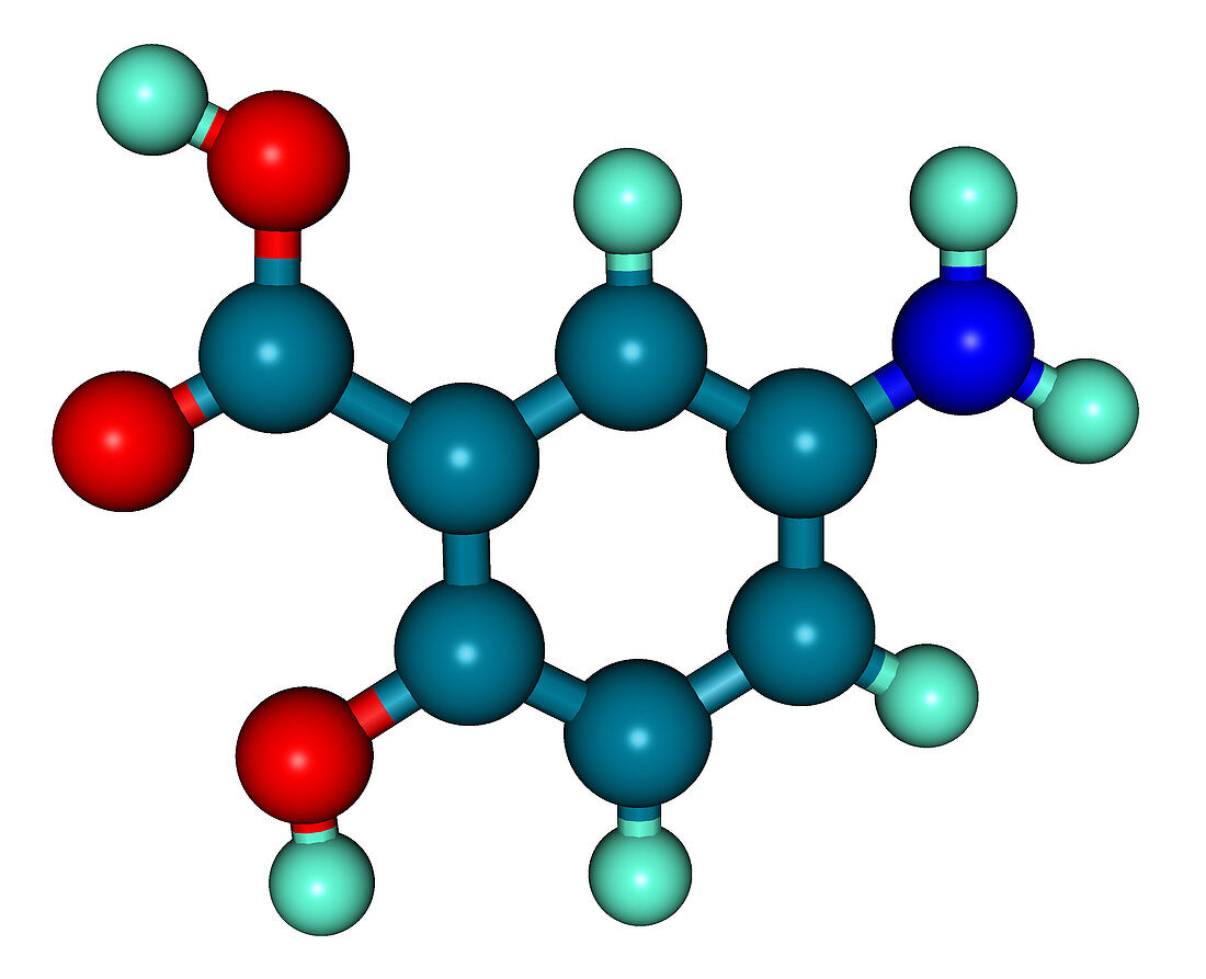 Asacol (Mesalamine) molecular model