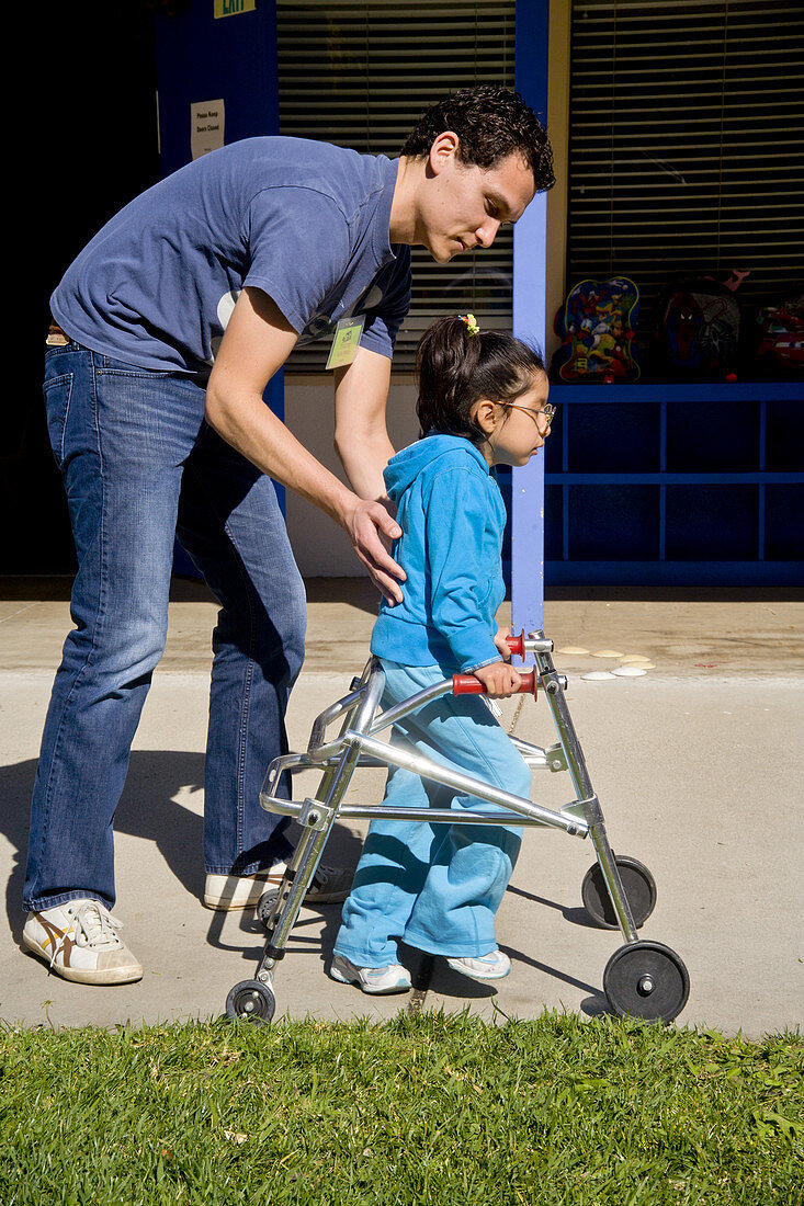 Disabled Child with Walker