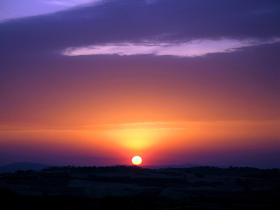 Sunset over Montepulciano,Italy