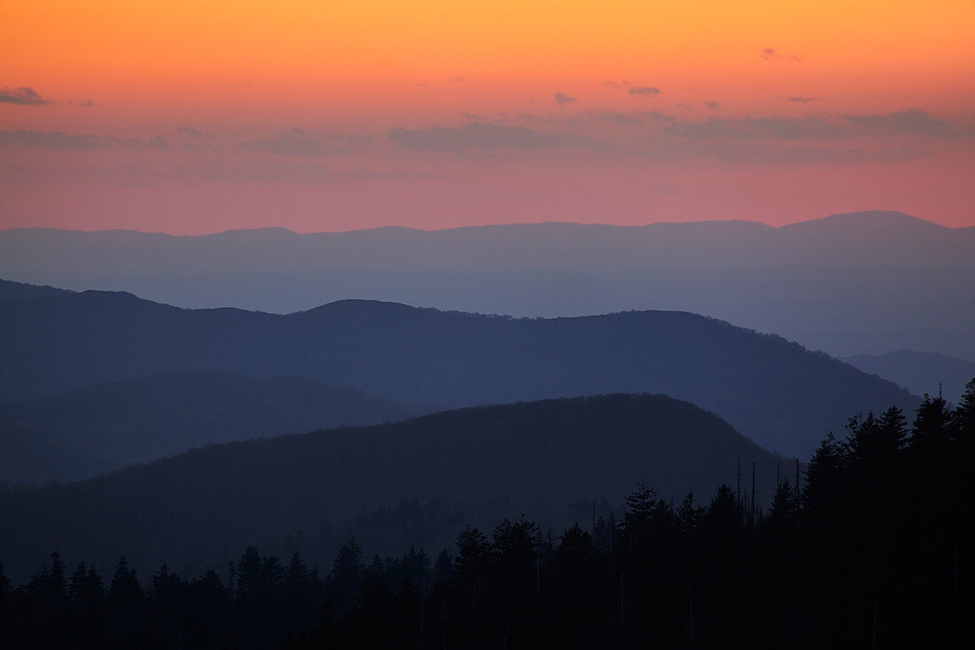 Dusk in the Smoky Mountains