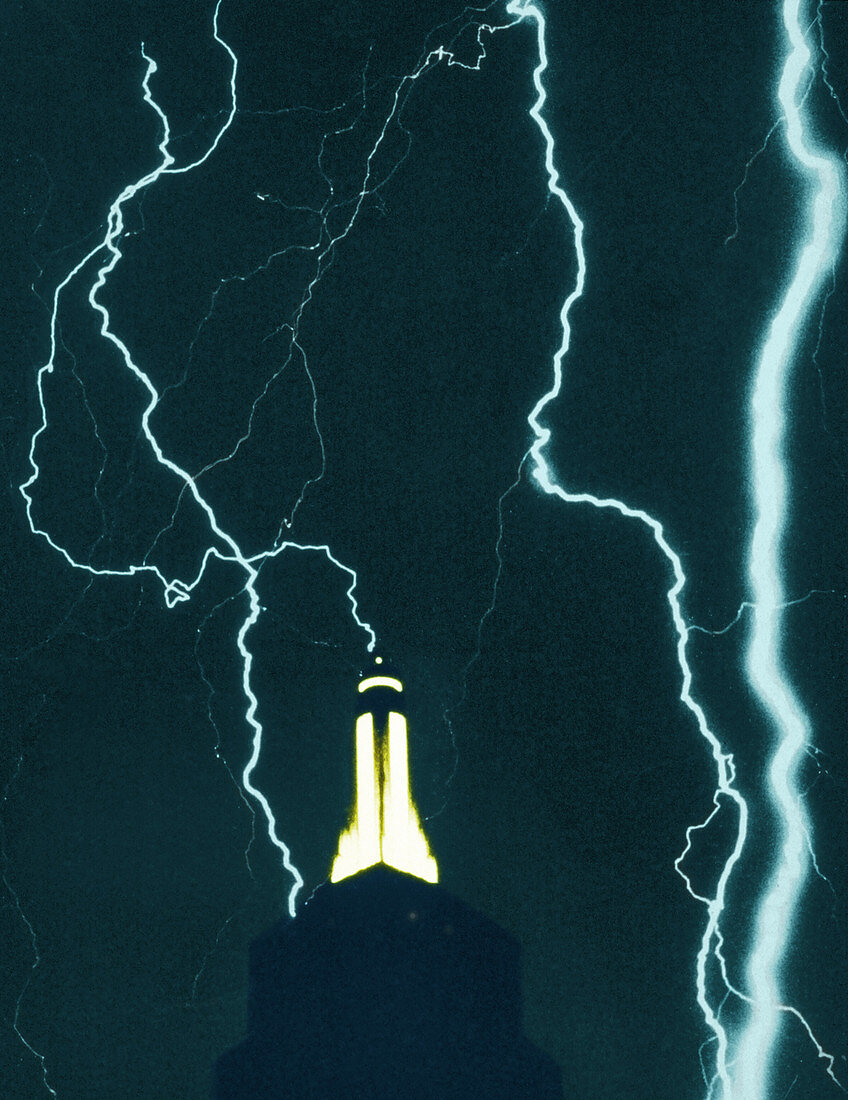 Lightning Strikes Empire State Building