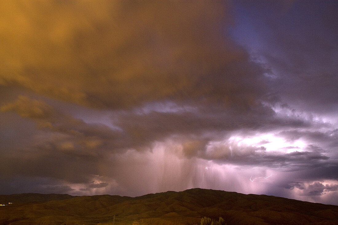 Lightning Strikes During a Thunderstorm