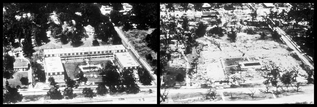 Before and After Hurricane Camille (1969)