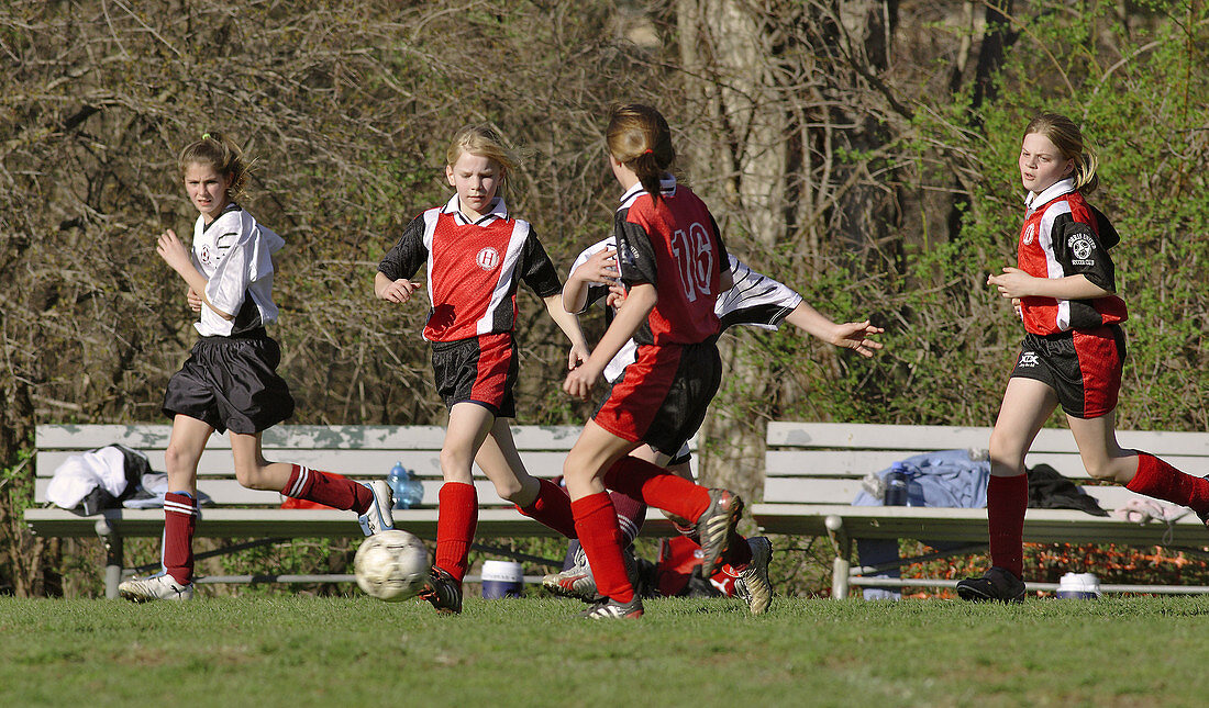 Girls Play Soccer
