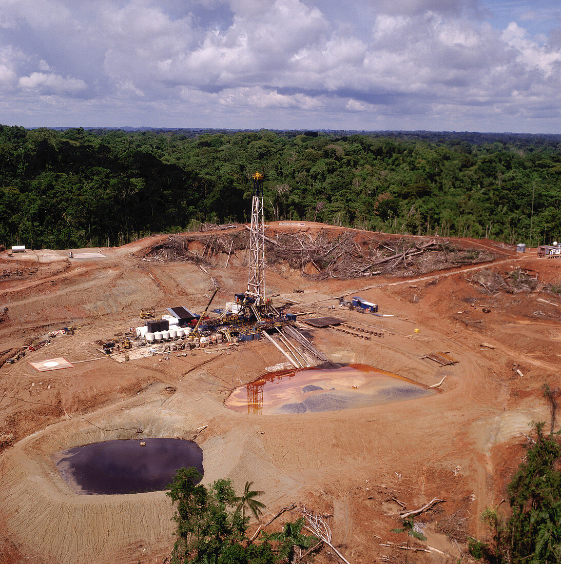 Oil exploration drilling site