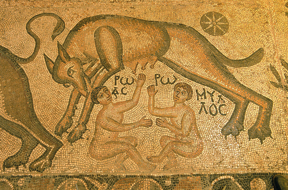 Remus and Romulus,Roman Mosaic