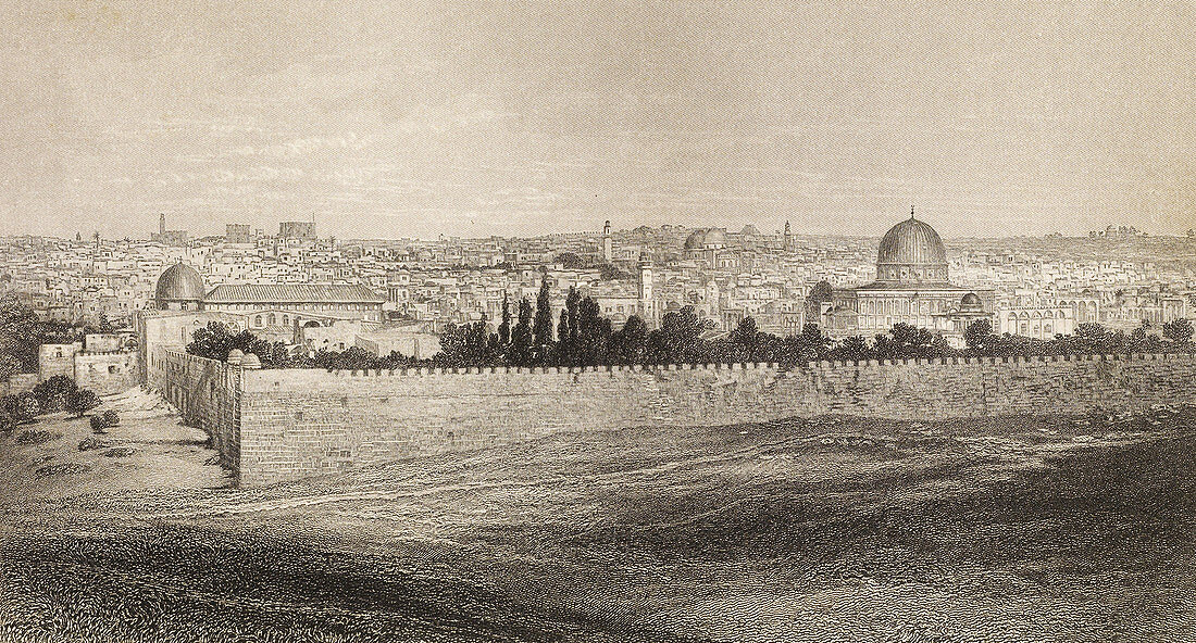 Mosque of Omar,Jerusalem,1844