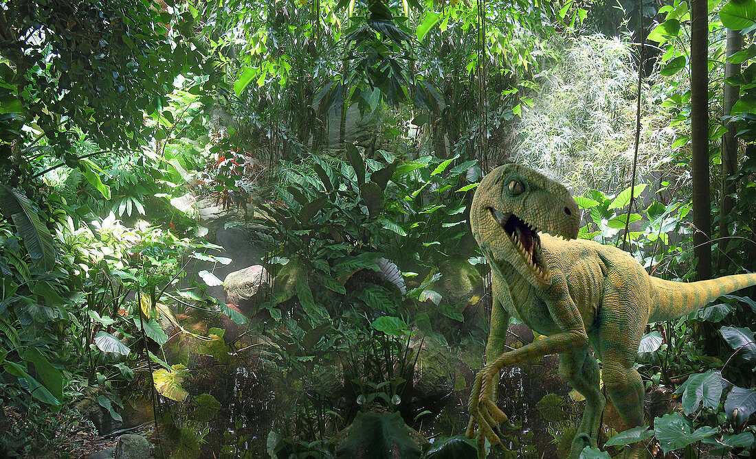 Dinosaur in Jungle,illustration