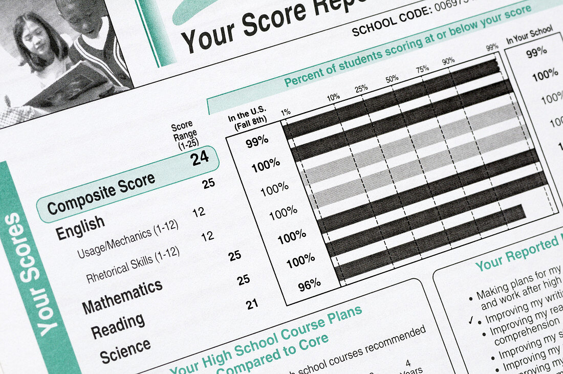 Standardized testing scores