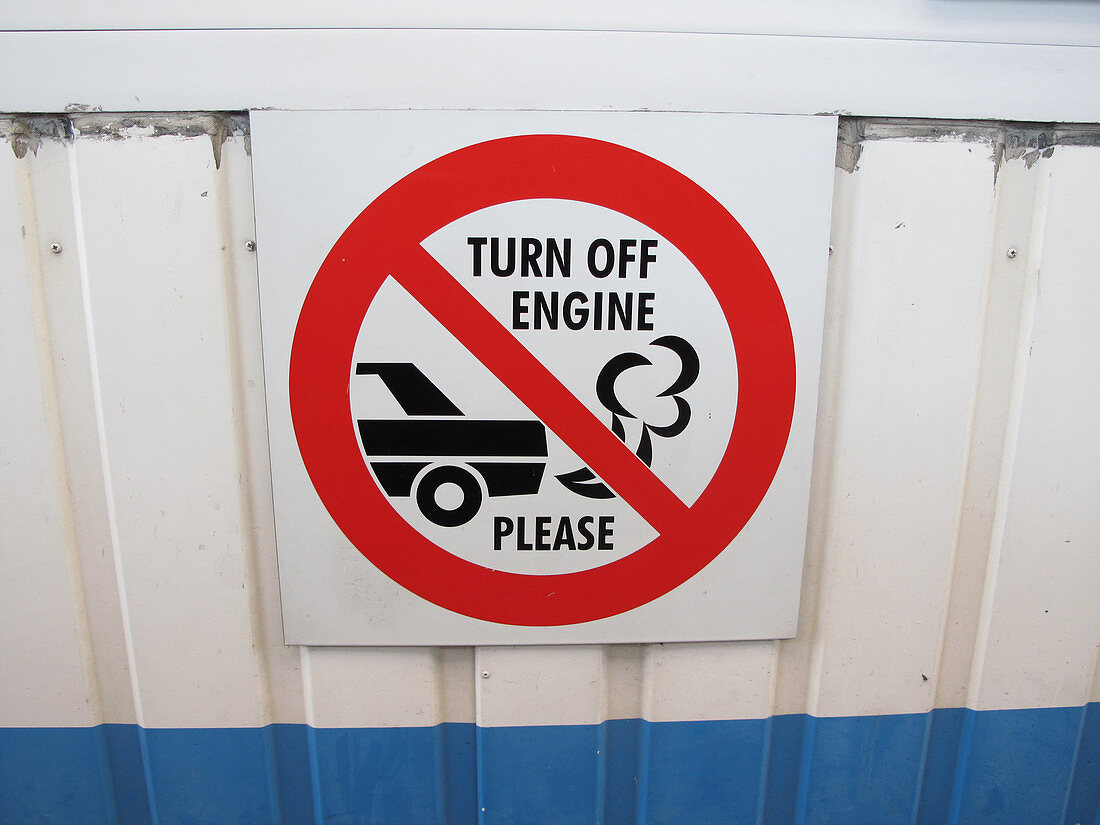 Turn Off Engine Sign