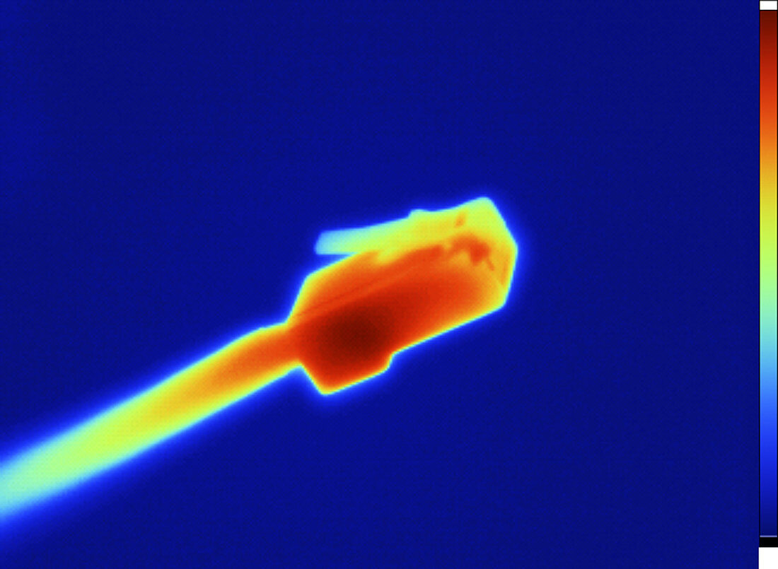 Thermogram of a Network Cable