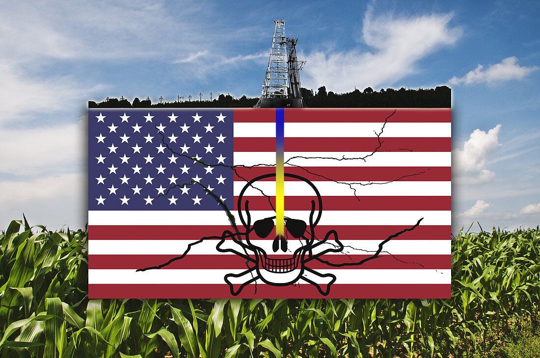 Fracking in the U.S.,illustration