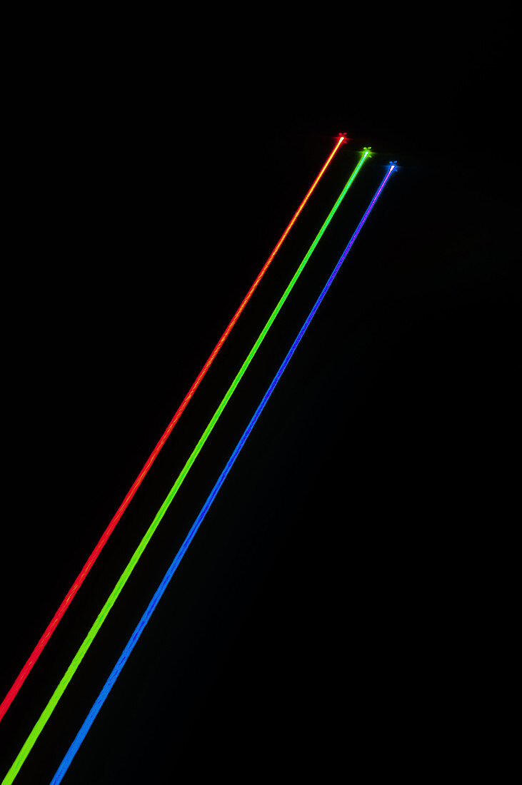 Red,Green and Blue Laser Beams
