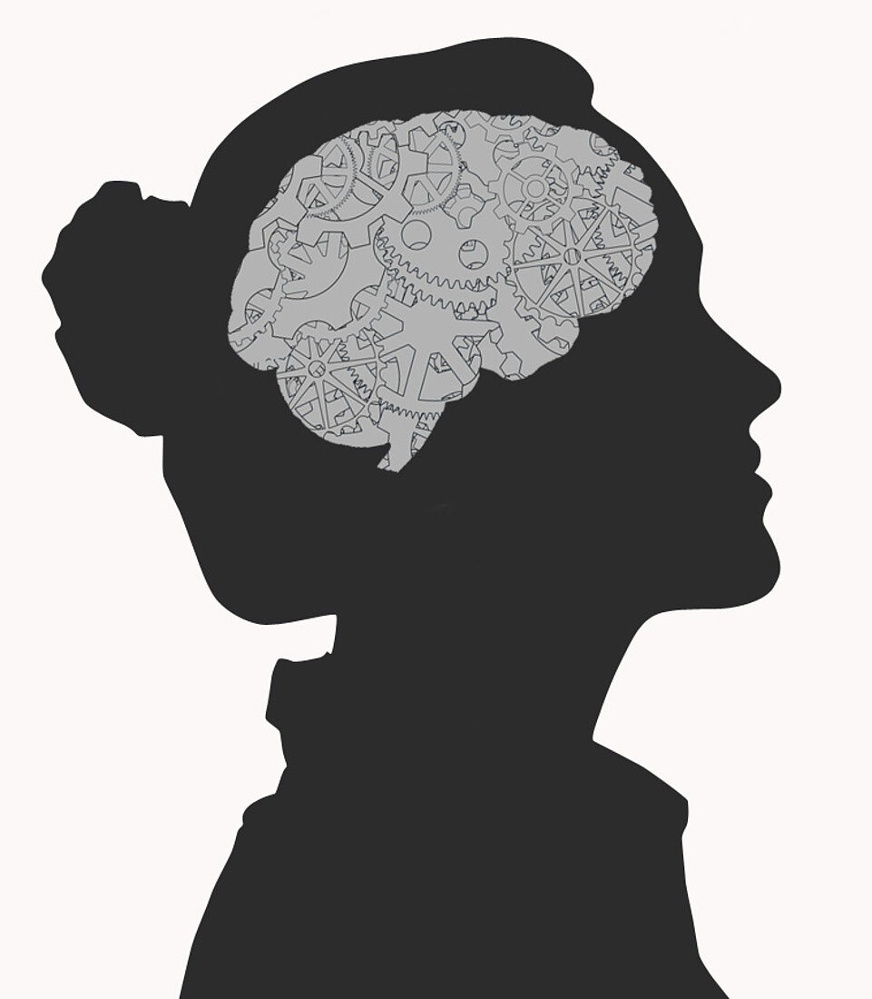 Cerebral Activity in Woman,illustration