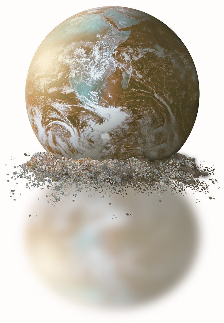 Dissolving Earth,illustration