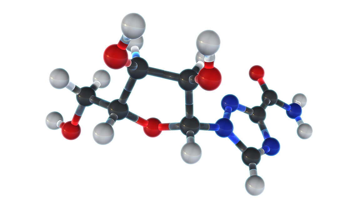 Ribavirin Molecular Model,illustration