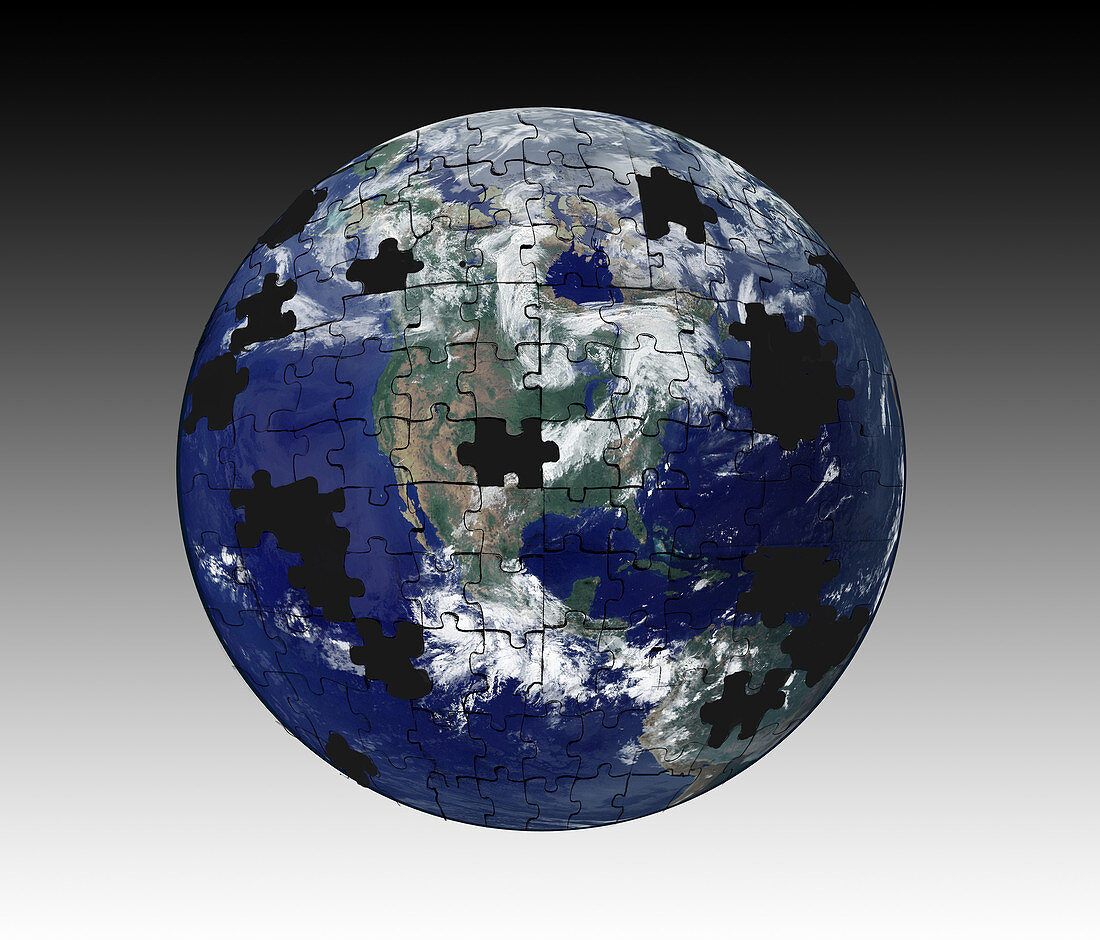 Earth Puzzle,illustration