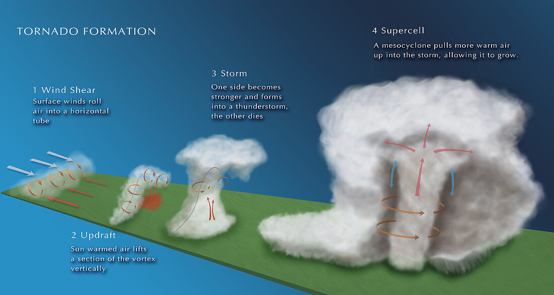 Tornado Formation,illustration