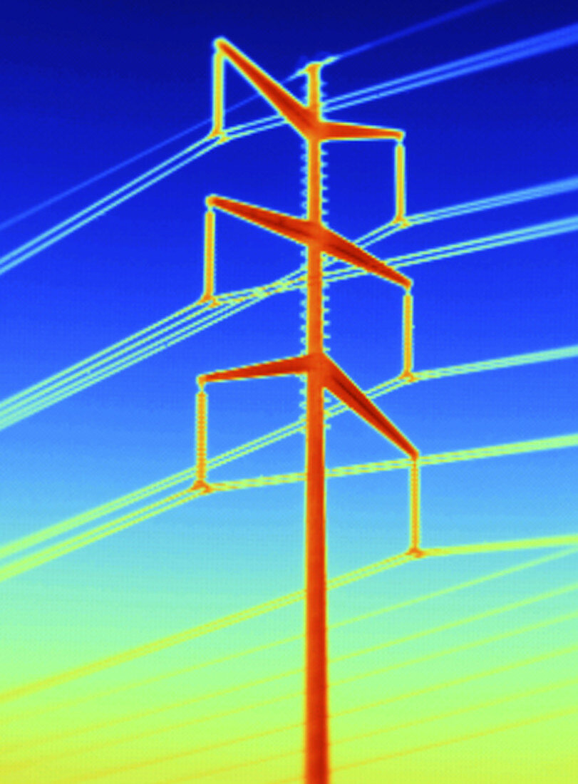 Thermogram of a Transmission Tower