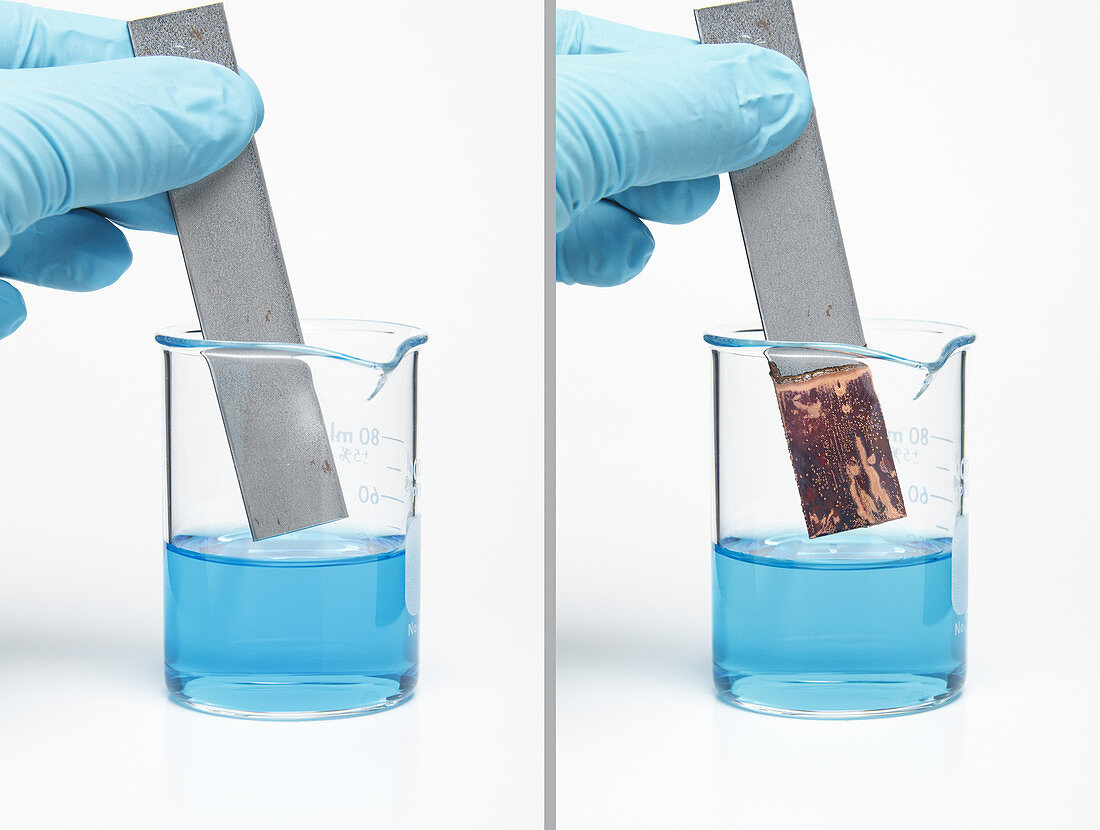 Iron Reacting with Copper Sulfate