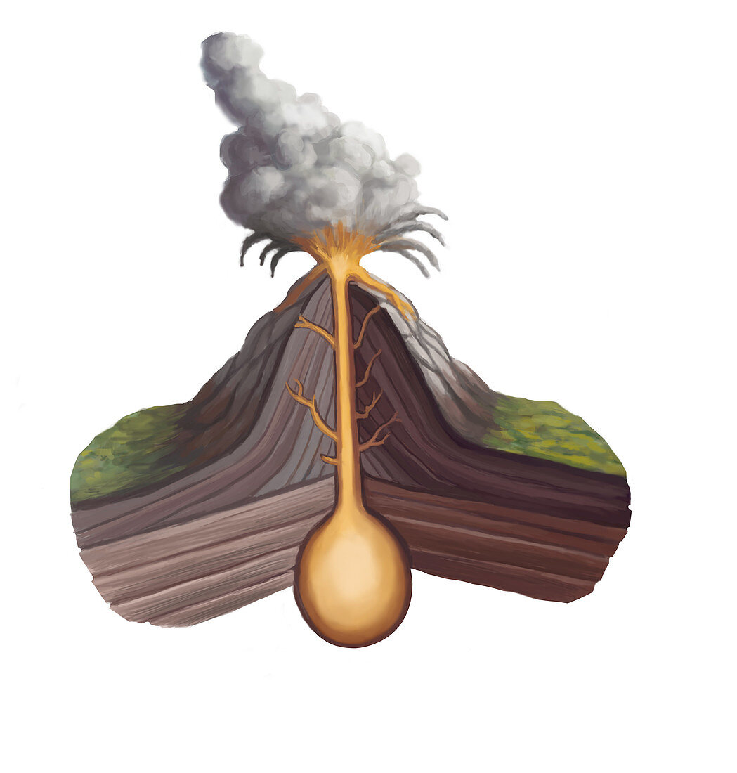 Volcanic Structure,illustration