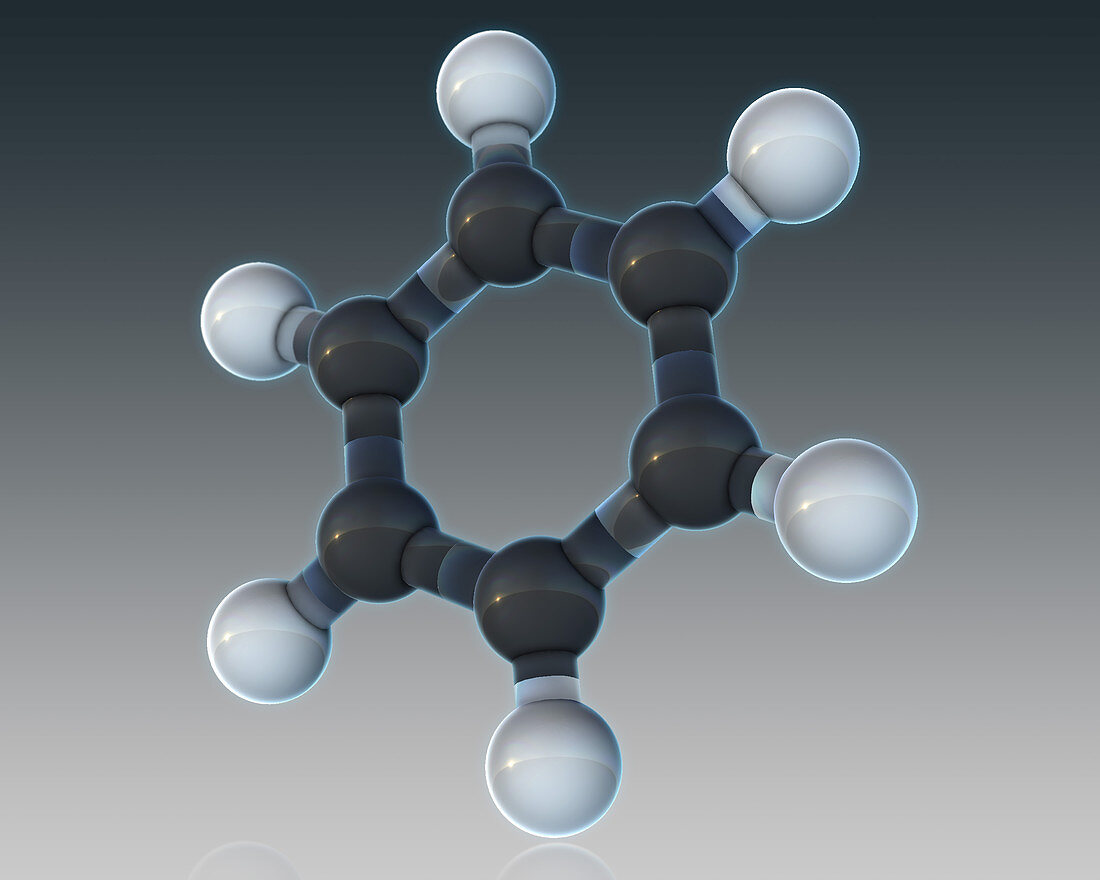 Benzene,Molecular Model,illustration