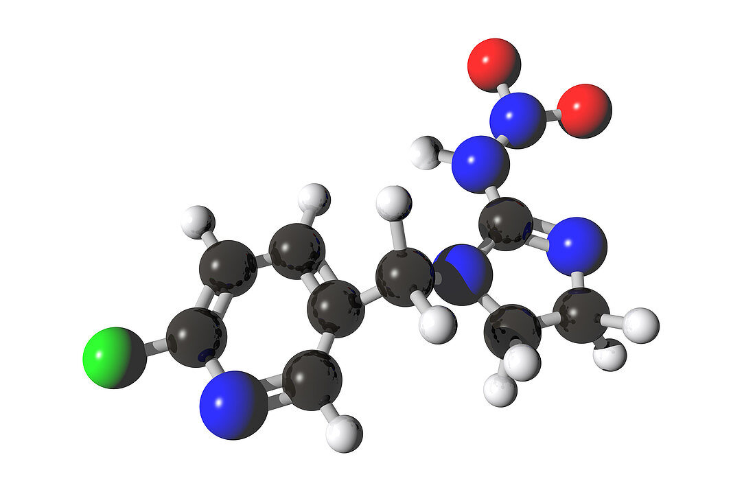 Imidacloprid molecule,illustration