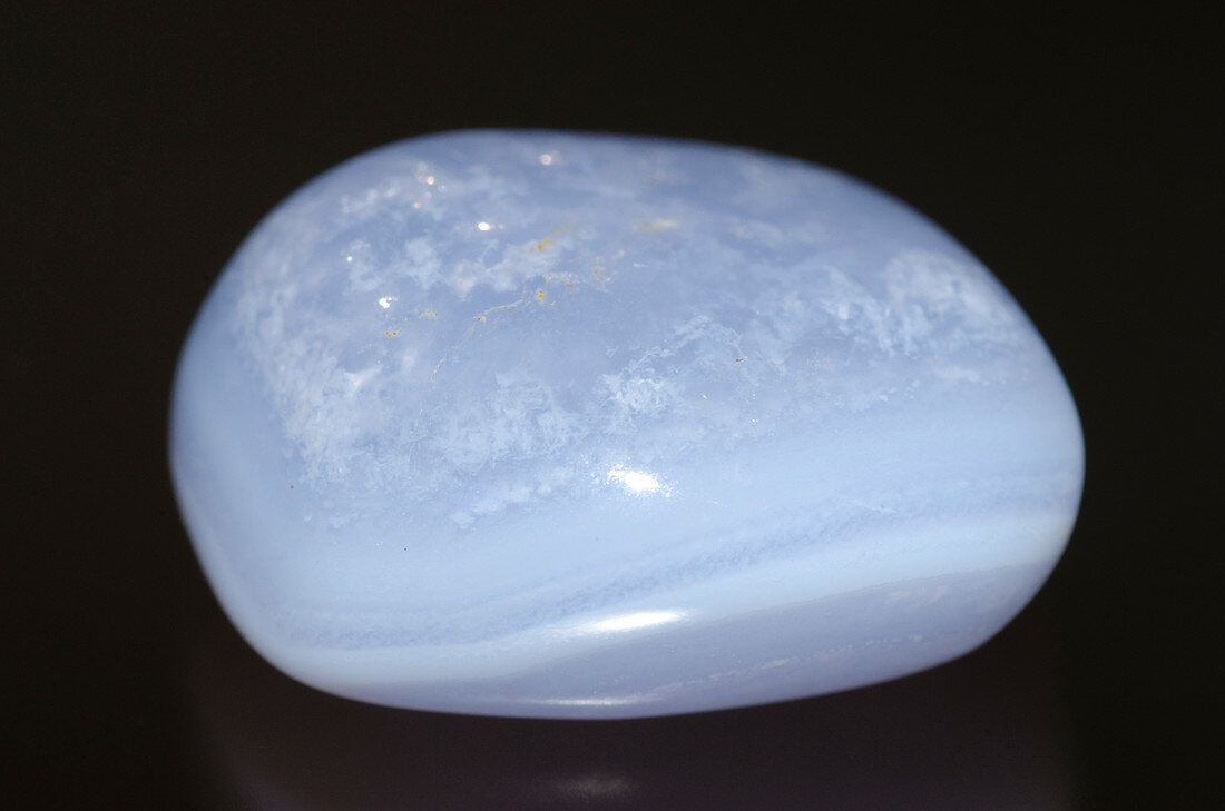 Cut Polished Blue Lace Agate Gemstone