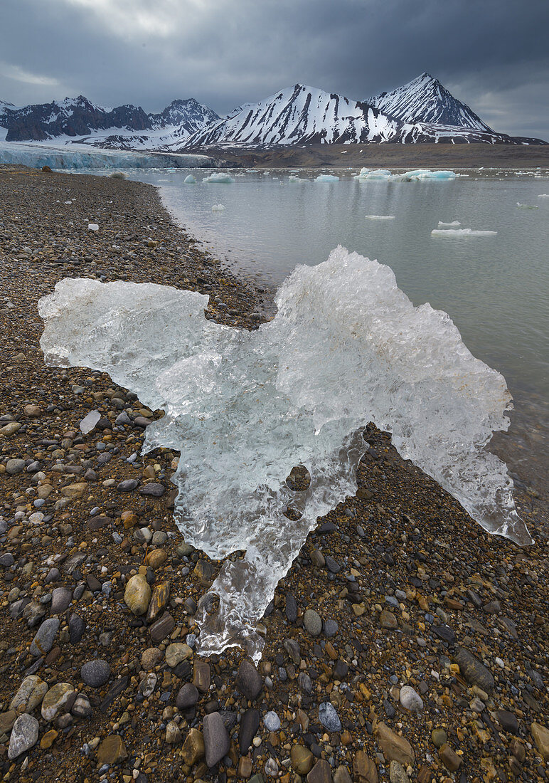 Ice Chunk on Beach,Spitsbergen