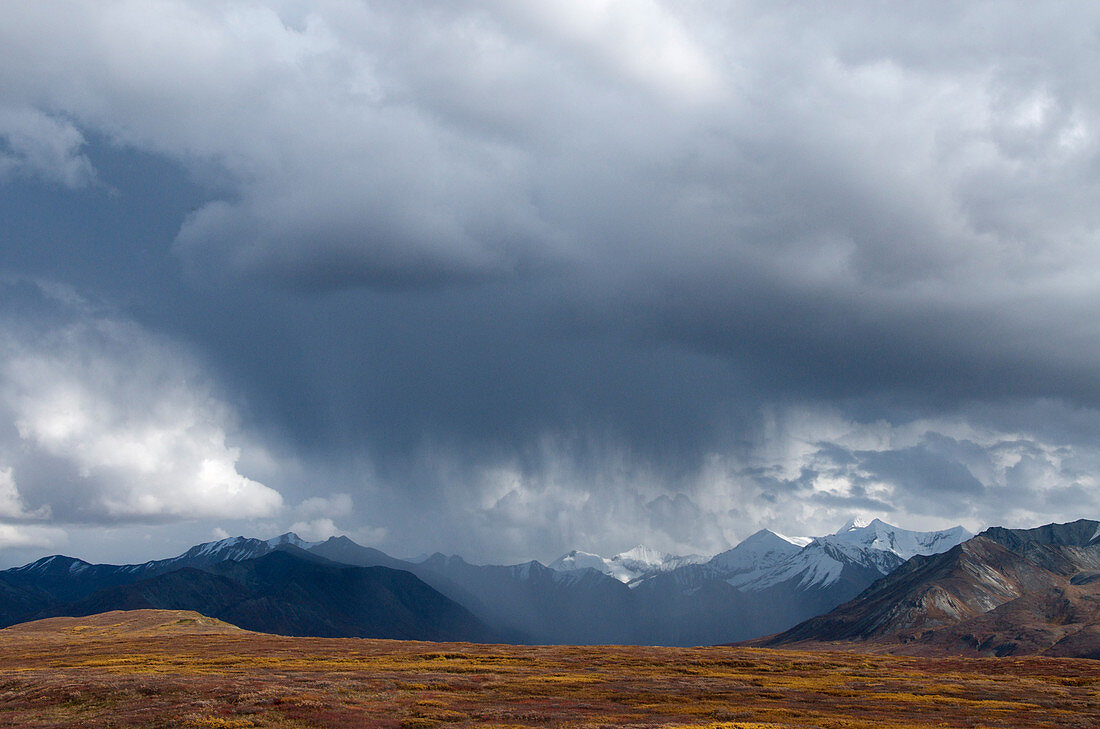 Rain Falling over the Alaska Range