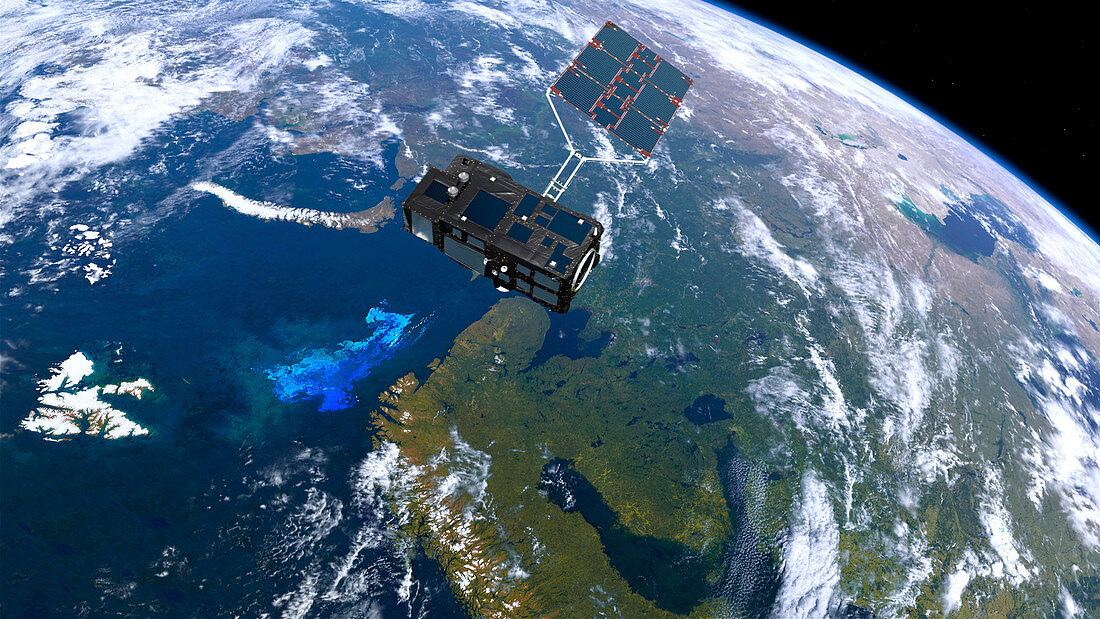 Sentinel-3 satellite in orbit