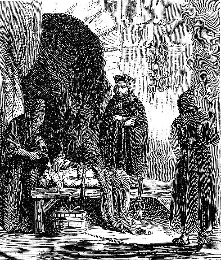 Spanish Inquisition,19th C illustration