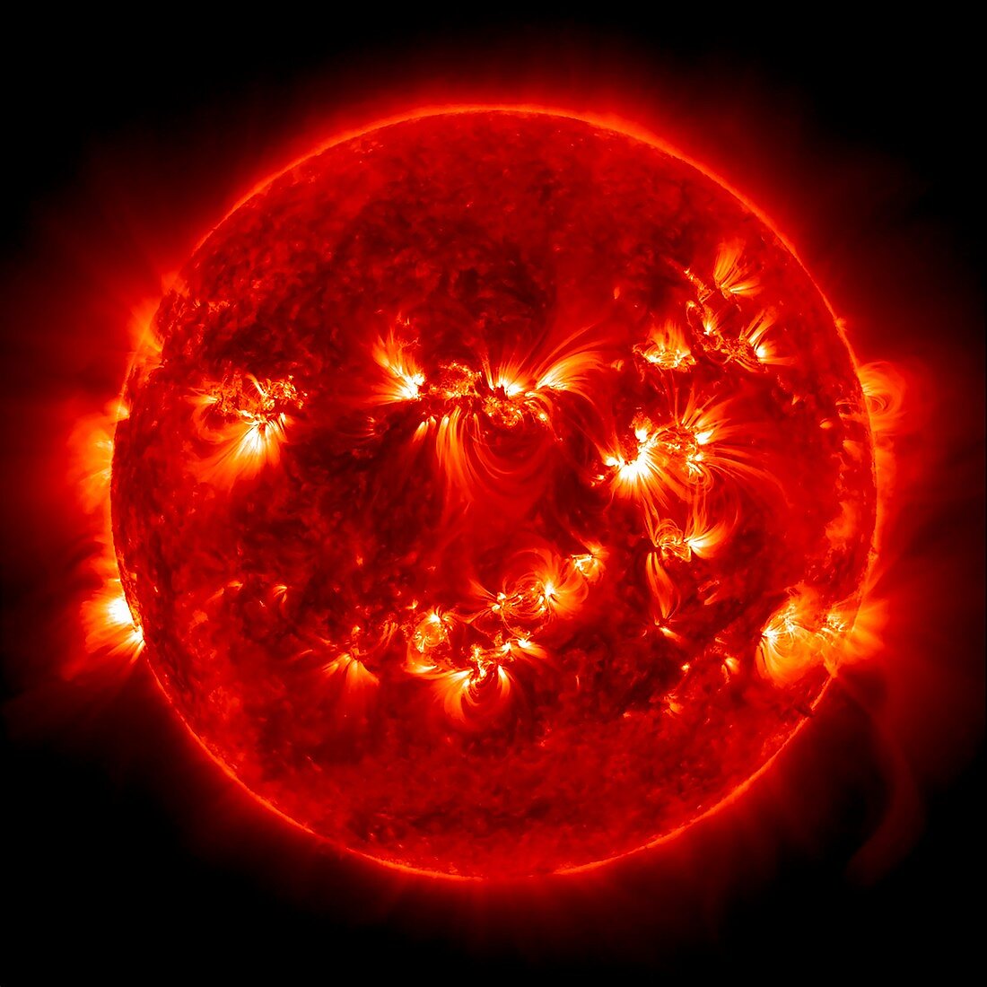 Active Sun,SDO ultraviolet image