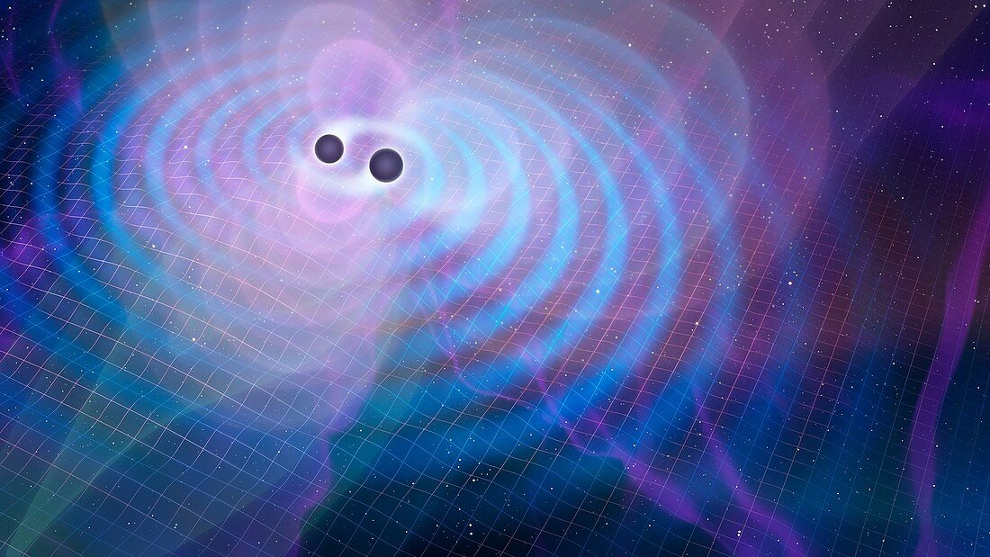Conceptual art of gravitational waves