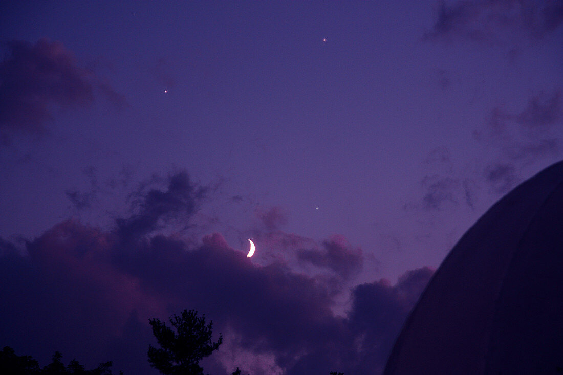 Moon,Spica,Mars and Saturn,2012