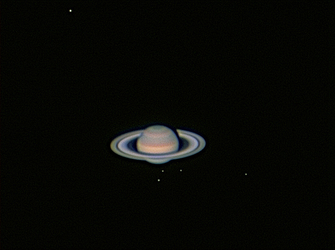 Saturn & Five Moons