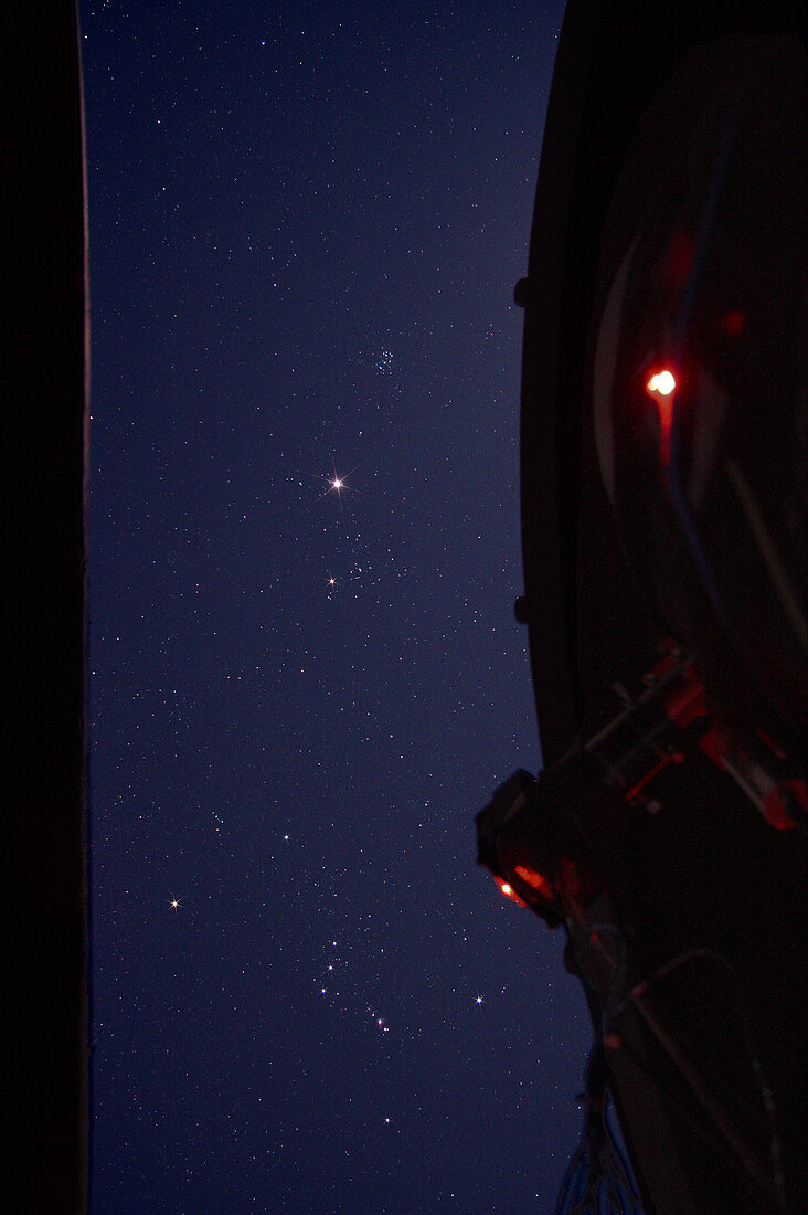 Jupiter and Star Clusters in Night Sky