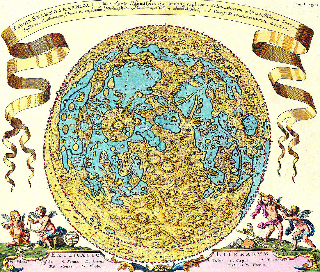 Johannes Hevelius Moon Map,1647