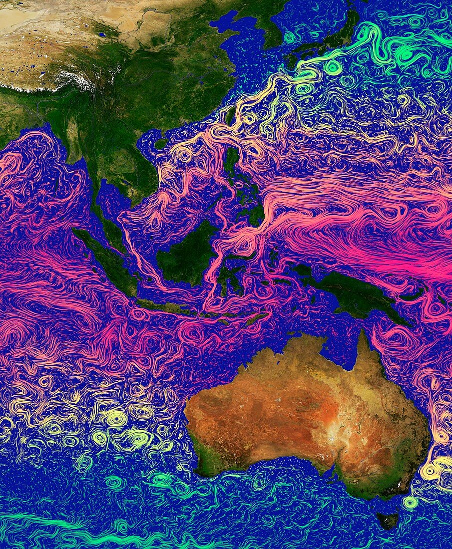 Ocean currents in the Coral Triangle