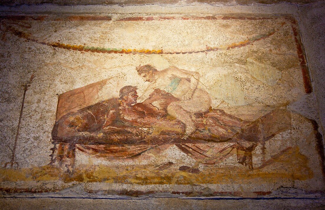 Erotic painting in Pompeii