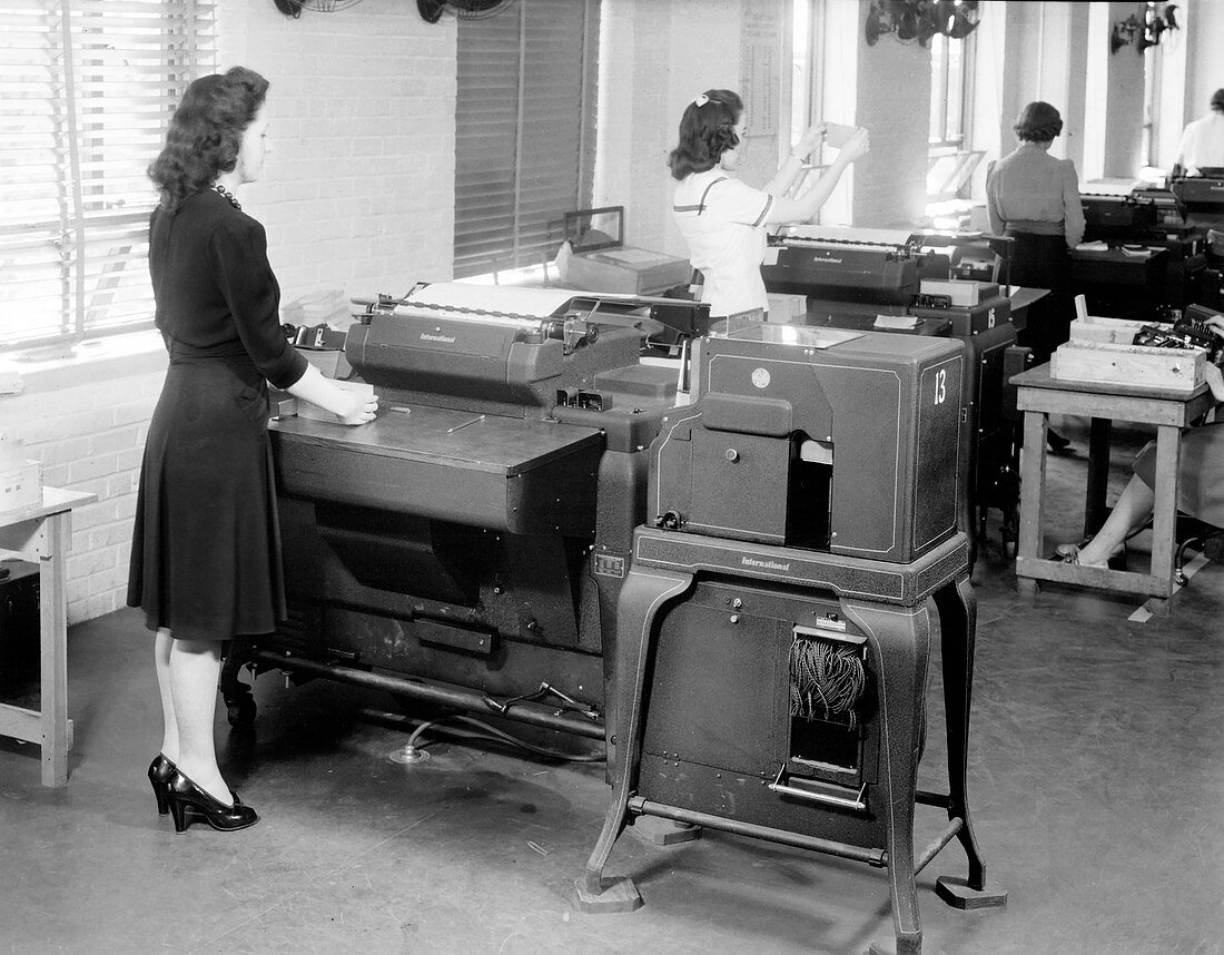 Accounting machines for 1940 US Census