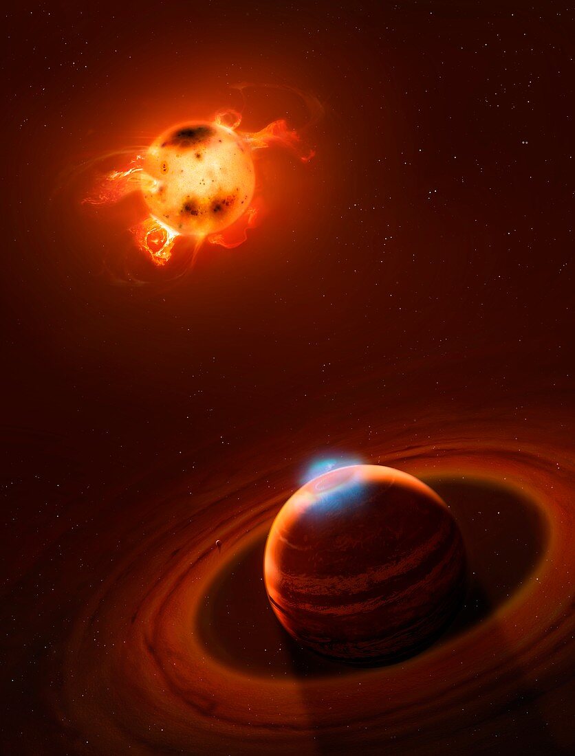 Hot Jupiter Orbiting T Taui Star