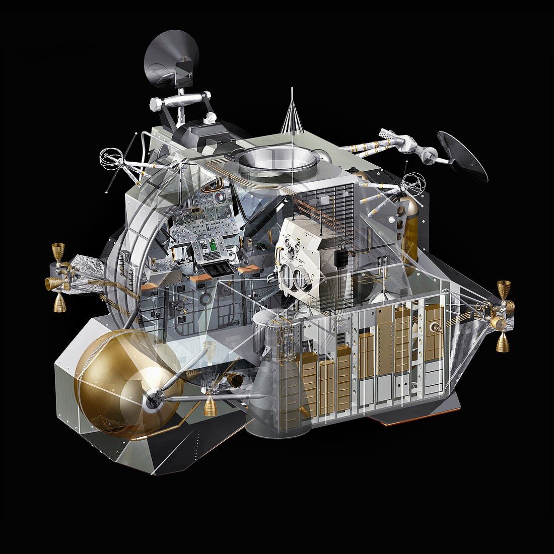 Apollo Lunar Module ascent stage,artwork