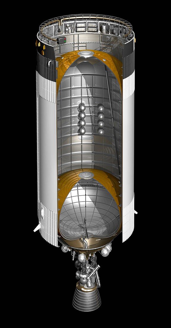 Saturn V rocket 3rd stage,illustration