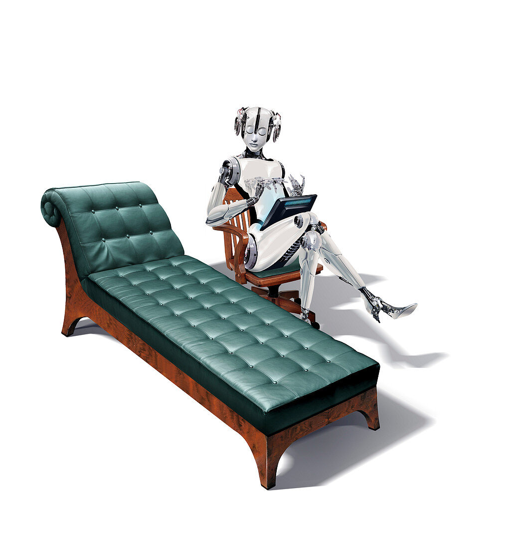 Robot psychotherapist,conceptual image